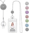 Retractable Lanyards for ID Badges, Teacher Lanyard, Nurse Badge Reels, Silver Chain Long Keychain