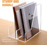 SANRUI Clear Magazine File Holder - Vertical File Folder Holder, Acrylic Desk Organizer for File Storage, 2-Pack
