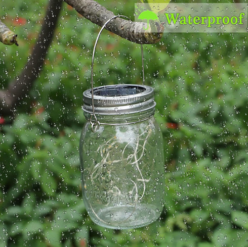 20 10 Pack SmilingTown Solar Light for Mason Jars LED Outdoor Fairy String Light Lids with Hangers for Jar Lantern