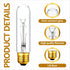 MMBGJKG 25 T10 Bulb, T10 Bulb,Vintage Bulb,Showcase lamp,Dimmable Bulb (4PC) Watt Clear Tubular Incandescent Light
