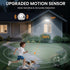 3 Modes,IP65 1 Pack LumiZen Solar Lights Outdoor,Remote Control Solar Motion Sensor Lights with Waterproof Flood