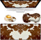 VSOJSOJKE Large Game Mouse Pad + Wrist Support Pad + Coffee Coaster, Brown