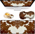 VSOJSOJKE Large Game Mouse Pad + Wrist Support Pad + Coffee Coaster, Brown