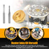Ahuliao 71333 Set 1/4 1/8" 1/4 Inlay Router Bit Bushing for Templates High RPM Routing, Includes Carbide Spiral Bit +