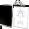 Qumusaa Monitor Document Holder, Paper Holder for Typing with Magnetic Clip, Adhesive Mount