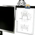 Qumusaa Monitor Document Holder, Paper Holder for Typing with Magnetic Clip, Adhesive Mount