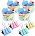 Extra Large Binder Clips, 2 Inch (48 Pack), Colored Big Paper Clamps with Box for Office and Home