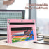 YoeeJob 1 Pack Pencil Pouch for 3 Ring Binder, Expandable Zipper Binder Pouches with Large Capacity Clear Window, Pink