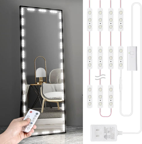 Kintion LED Vanity Mirror Lights with RF Remote, Dimmable Hollywood Style 13ft(4m),