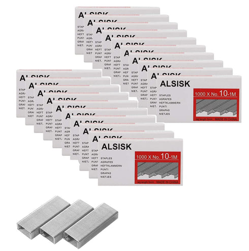 Pack of 20,000PCS No.10 Mini Staples, Silver, Smaller Than Standard Staples