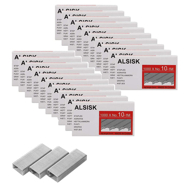 Pack of 20,000PCS No.10 Mini Staples, Silver, Smaller Than Standard Staples