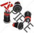 APIELE 16mm Latching Push Button Switch, 12V DC On Off Black Shell with LED Angel Eye for 0.63" Mounting Hole