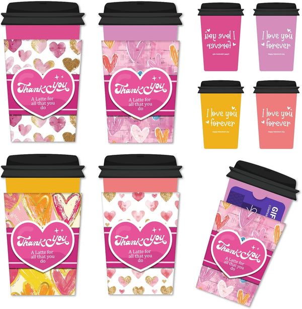 D24TIME Valentines Day Card for Him - 4 Set Coffee Cup Gift