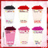 Zhehao 6 Set Valentine's Day Teacher Gift Crochet Coffee Cup Sleeve with Thanks A Latte Coffee Card Galentine's Day