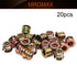 MroMax Threaded Inserts M6x10mm, Hex Drive with Flanged Screw in Nut, 20Pcs