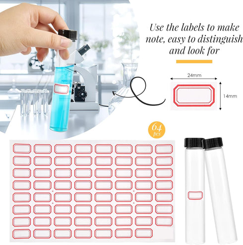 50ml Clear Glass Vials with Screw Caps, Small Liquid Sample Test Tubes, 12PCS Leak-Proof Bottles