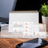 Hoteam Acrylic Business Card Holder: 16 Slot 4 Tier Large Business Card Organizer, Clear Plastic Stand for Home