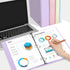 SUNEE 1 Inch 3 Ring Binder, Clear View, PVC-Free, Fits 8.5x11 Inches, Assorted Pastel, 4 Pack for School or Office