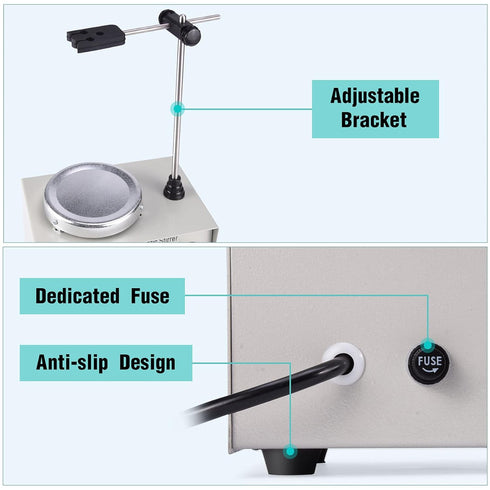 Slendor Magnetic Stirrer Hot Plate Mixer 79-1, Lab Stirrers Hotplate Max 2400 RPM with Stir Bar and Stand