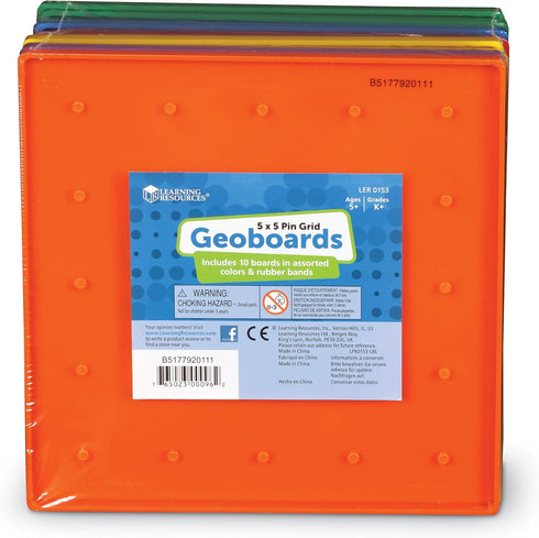 Classpack 7 Inches Set 10 5+ Learning Resources Geoboards, Each, of Geoboards, Ages