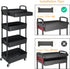 Calmootey 4-Tier Rolling Utility Cart with Drawer, Multifunctional Storage Organizer for Kitchen, Bathroom, Living