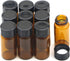 JIUWU 5ml Liquid Sample Glass Bottles Vials Screwcap Brown Lab Collection Container, Pack of 10