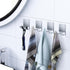 Rnodoilkfly 4Pcs Razor Holder, Shaver Hook Hanger, Multipurpose Self Adhesive Double Hooks, Silver Black Stainless