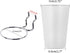 6 Set Pegboard Hooks with Cups - Ring Style Bins for Organizing Storage Accessories (Transparent)