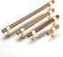 2 Pack Walnut Wooden Drawer Pulls Beech Wood Drawer Handles Wood Hardware for Cabinets Dressers Wood Cabinet knobs