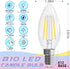 E12 Bulb, 5000K 6W 60 E12 Bulb Non-Dimmable, Bulbs, B10 Bulbs, 90+CRI, 600LM, 12 Pack GvvooHome Candelabra Daylight