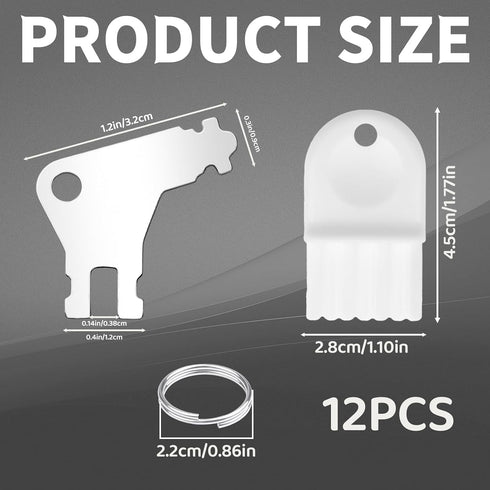 Asofelk 6PCS Commercial Set Paper Towel Dispenser Key, White Plastic & Metal Restroom Keys, Toilet & Papering Towel Key