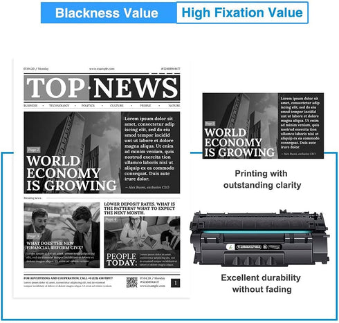 TRUE IMAGE Compatible Toner Cartridge Replacement for HP 49A - 2-Pack Black for 1320, P2015 Printer Ink