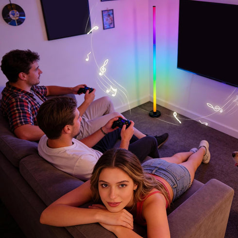 Generic LED Floor Lamp - Corner Standing Light, Modern Room Decor, App and Remote Control RGB Ambient Lighting, | RGB