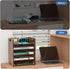 File Organizer for Desk, Wood Desk Organizer, 5 Tier Office Accessories with Handle, Mesh File Organizer