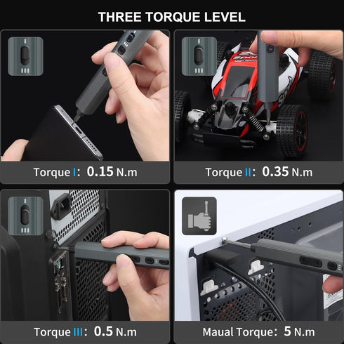 155 1 Set, 140 S2 STREBITO in Electric Screwdriver Small Electric Screwdriver Cordless with Magnetic Bits, Electronic