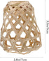 Set 2-Pack FOMIYES Bamboo Lamp Shade Replacement Small Woven Rattan Drum Lampshades Clip-on for Pendant Lights Table