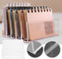 DOITOOL Acrylic File Organizer and Bookends for Desk, Desktop Book Storage Holder with Sturdy Book Rack, Office
