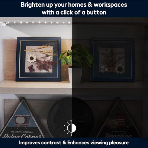 3 Pack 40 Inch 6500K BestLuz Battery Powered LED Strip Lights, Cordless White LED Light Strips for Shelves and Under