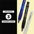 SAKURA SumoGrip Mechanical Pencil, 0.5 mm, Ergonomic with Comfort Grip, Clear Blue