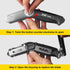 XW Retractable Carpet Knife, Heavy Duty Zinc Alloy with Twist-lock Design, Extra 5 Blades Included