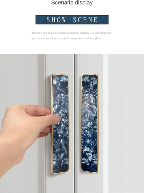 Aoleegatt Cabinets(5208-96-Blue Creative Nordic Light Shell Cabinet Door Handles - Personalized for Bathroom, Bedside