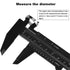 Honoson 10 Pieces Mini Plastic Caliper Vernier Caliper Measuring Tool, 150 mm, 0-6 Inch, Black for Students.