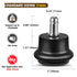 Bell Glides Replacement Office Chair or Stool Swivel Caster Wheels to Fixed Stationary Castors (Bell Glides Short)