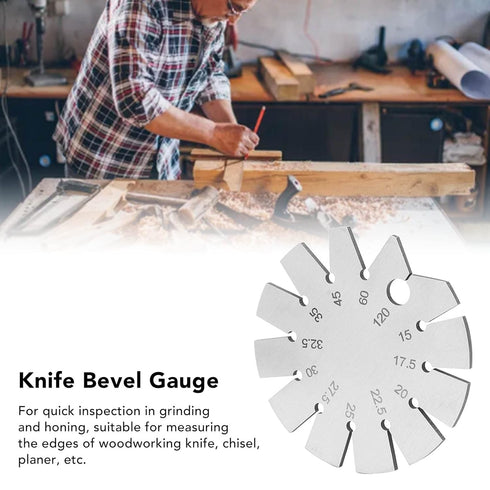 15-120 Degree Bevel Gauge, Stainless Steel Oblique Edges Protractor, Multi Angle Adjustable Measurement Tool for