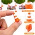 TAHULIK 70Pcs 1" Mini Traffic Cones, Orange Miniature Traffic Signs, Tiny Roadblock Construction Signs, Plastic