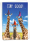 NobleWorks Adorable Birthday Card, Funny Giraffe Animal Humor, Bday Notecard with Envelope, C6335BDG