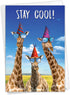 NobleWorks Adorable Birthday Card, Funny Giraffe Animal Humor, Bday Notecard with Envelope, C6335BDG