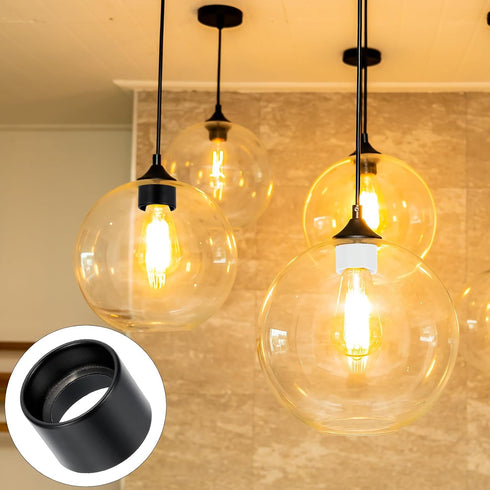 3pcs E26 E27 1-1/2 Inches 40mm 1.57" PATIKIL Light Socket Shade Ring, Medium Base Metal Sockets Lock Ceramic/Porcelain