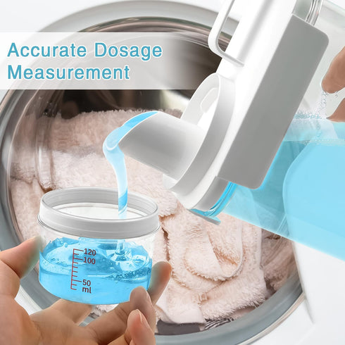 2 Pack 98oz 6 Laundry Detergent Dispenser, Detergent Dispenser, Refluxable Laundry Detergent Container, Plastic Liquid