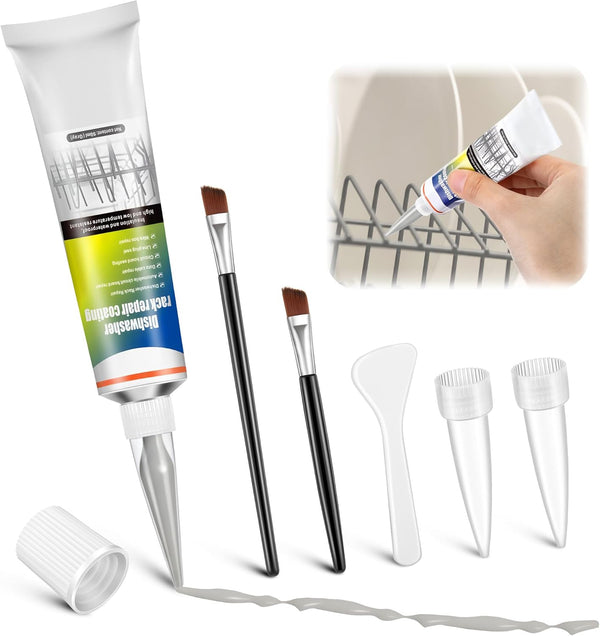 Avenuebool 1.7oz Dishwasher Rack Repair Coating, Grey Dishwasher Vinyl Rack Rust Touch Up